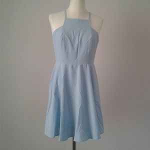 lulus call to charm light blue skater dress
